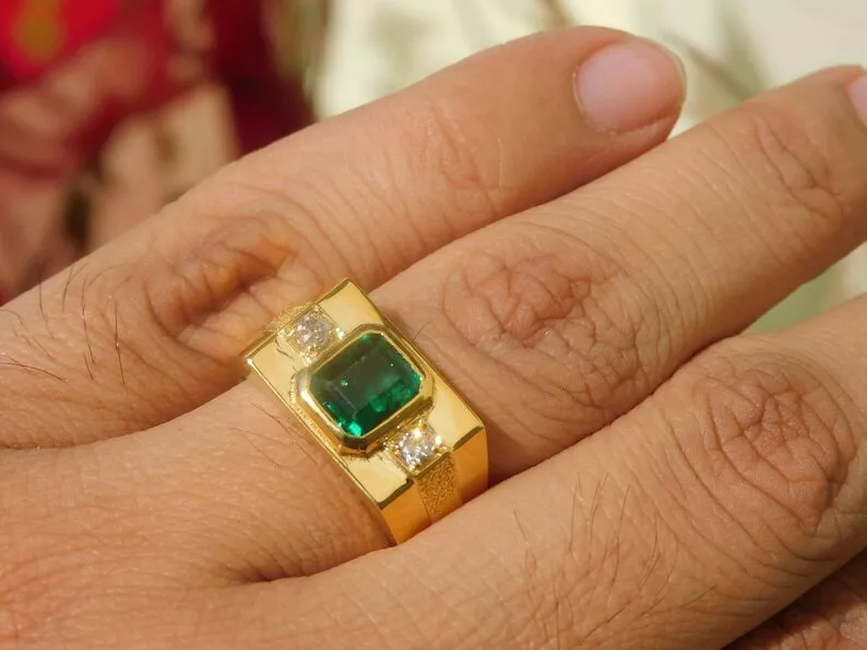 Mens real hotsell emerald rings