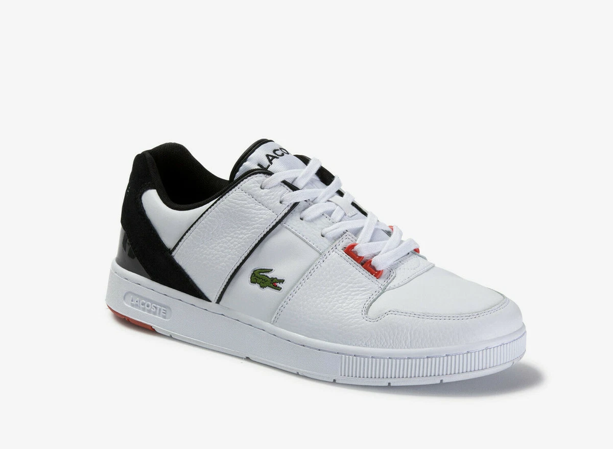 Lacoste Men s Thrill 120 1 SMA Leather Wht Blk RRP 85.00 eBay