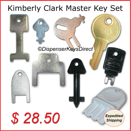 Kimberly Clark Master Key Set for Paper Towel, Toilet Tissue & Soap
