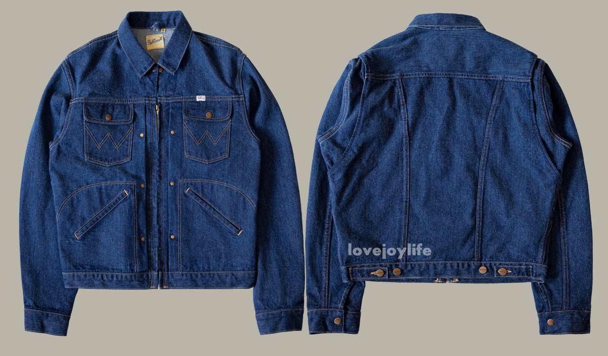 Red Tornado Vintage 60s Men Raw Denim Jacket Zipper Coat