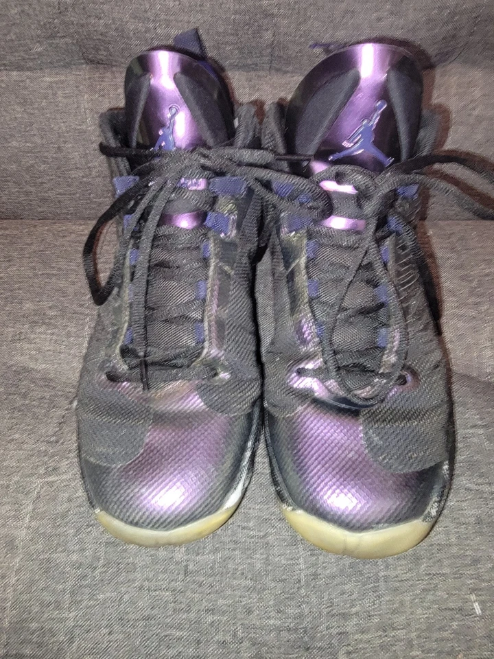 Air Jordan Super Fly 5 Black/Concord-White 844677-012 Size US 9 Holographic - Image 2 of 4