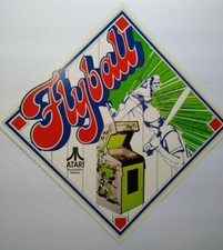 Flyball Arcade Flyer Original NOS 1976 Retro Baseball Game Paper Sheet Promo image