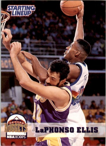 1995 Kenner Starting Lineup Card LaPhonso Ellis Denver Nuggets