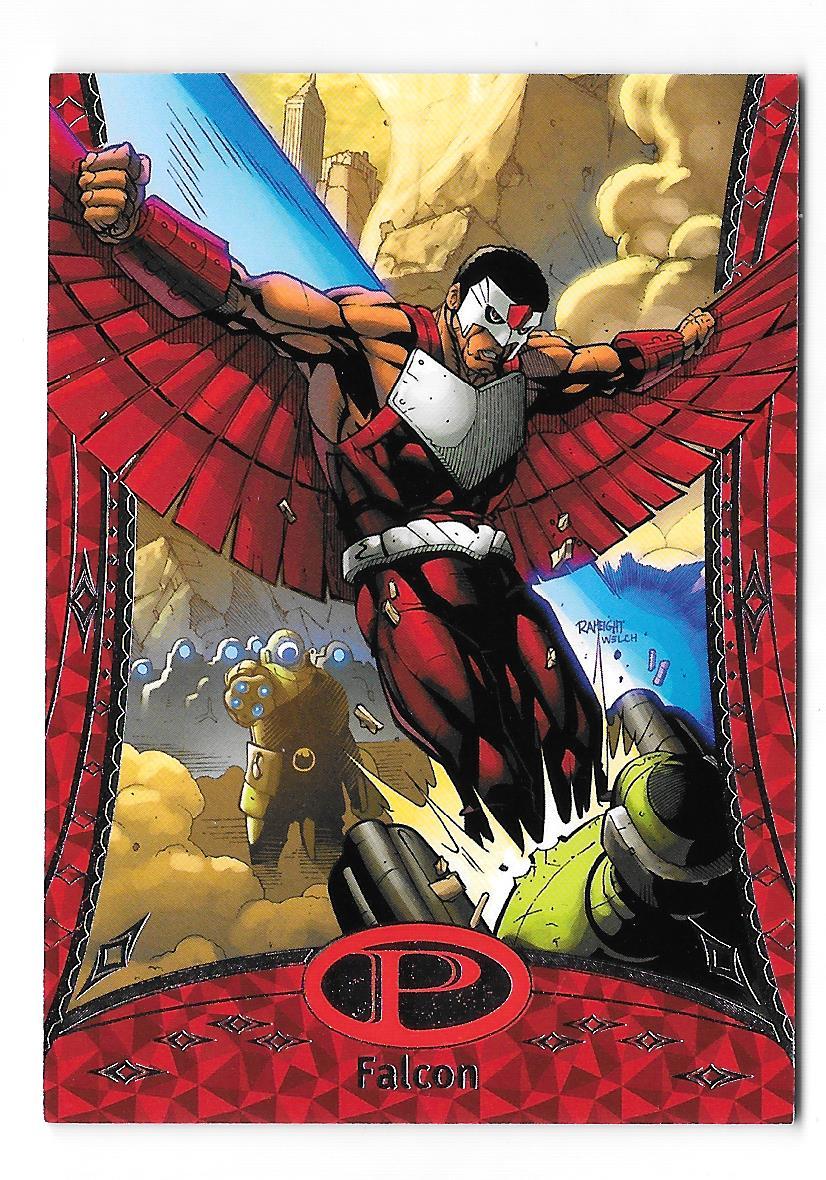 2014 MARVEL PREMIER #7 FALCON #/199 BASE CARD #098/199