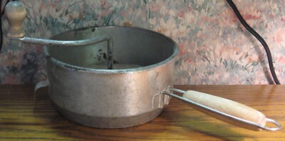 Foley Food Mill Masher / Grinder / Sifter - 7'' x 3.5'' - Wood Handle - 1930s Vtg