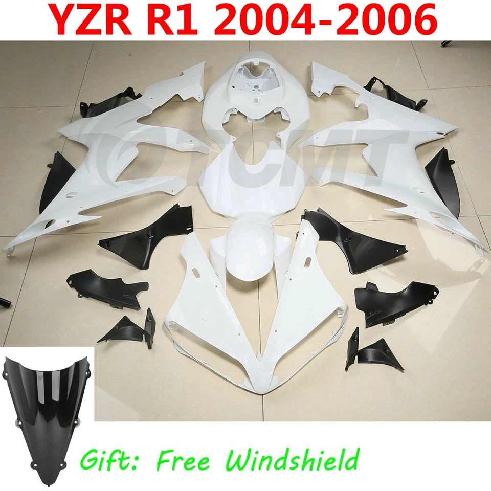 Kit de carrocería de carenado sin pintar apto para Yamaha YZF R1 YZF-R1 1998-2019 1999 2000 Foto 4 de 4