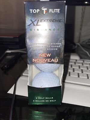 Top-Flite XL Distance Golf Ball New Box Of 3 Top Flight Topflight