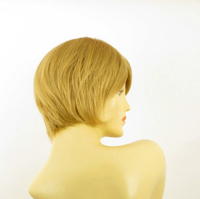 Perruque Courte Femme Blonde Doré Lisse - Modèle Romane, Synthétique, Taille Moyenne