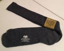 Vintage NOS Norm Thompson Dress Dry Blue Acrylic Cotton Socks Fits 13-16 USA