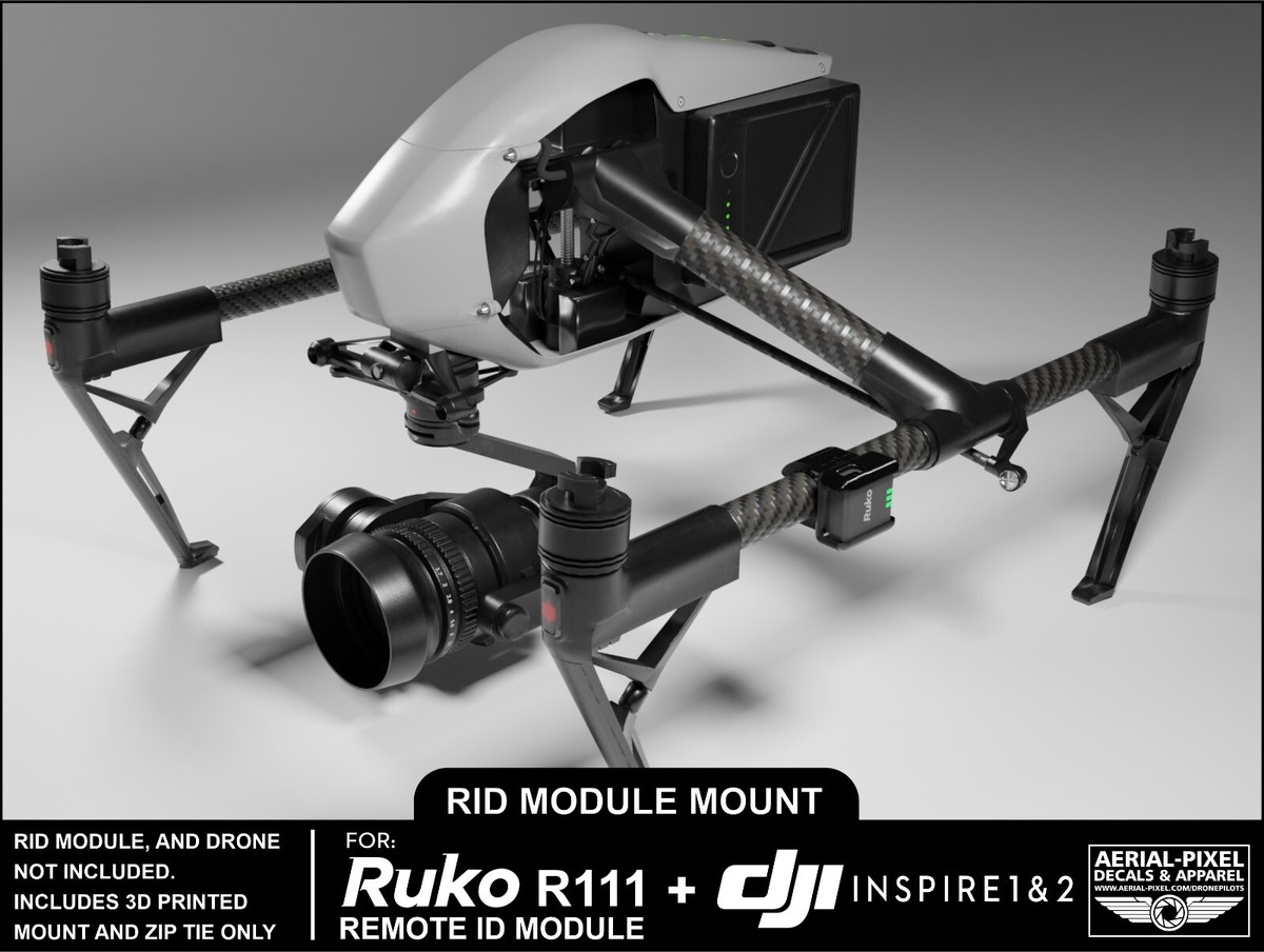 DJI Inspire 1 and 2 Ruko R111 Remote ID Module Mount (Ruko Module