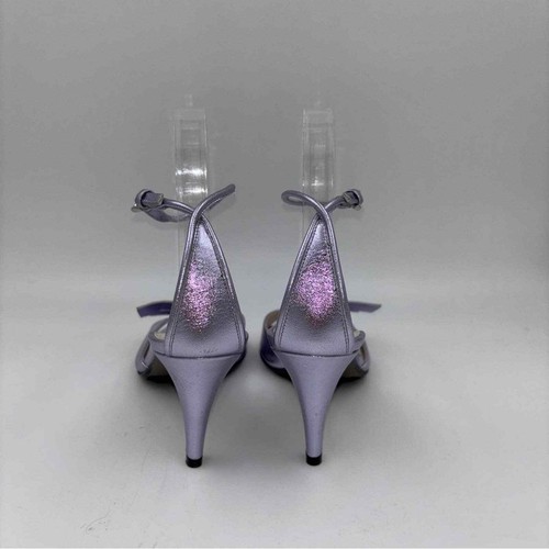 BHLDN Anthropologie Dove Nuotano Gli Squali Metallic Slingback Heels Sz 36.5 - Picture 8 of 12