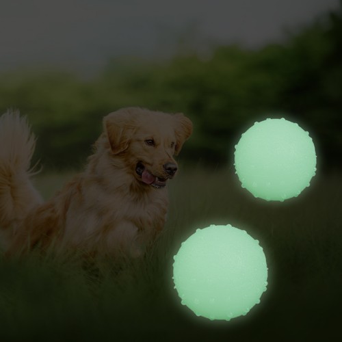 Dog Chew Toy Good Toughness Teeth Cleaning Pet Dog Glow Ball Toy Safe
