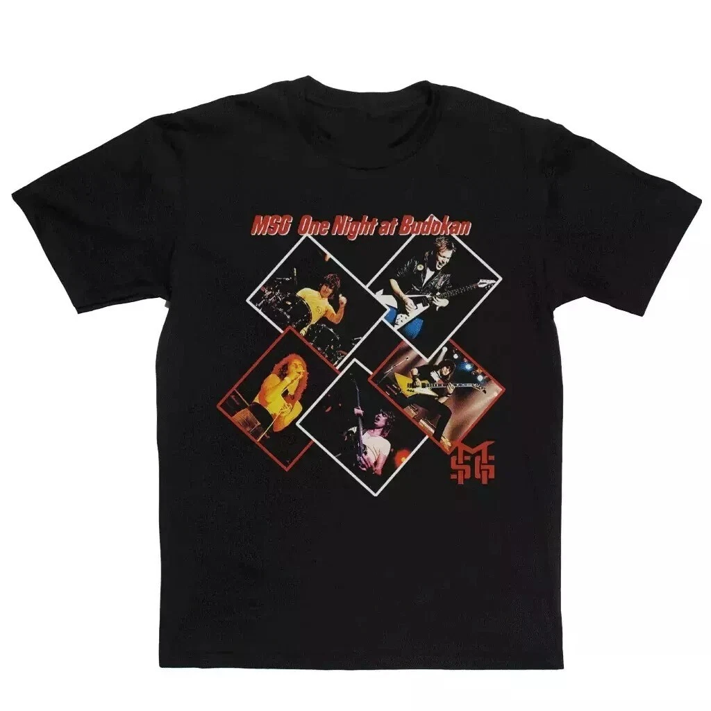 Maglietta MSG Michael Schenker Group, Logo Rock Band, Grigio Scuro, Taglie S-3XL