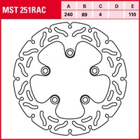 TRW Bremsscheibe Sportiv Starr MST251RAC RF600R GN76B