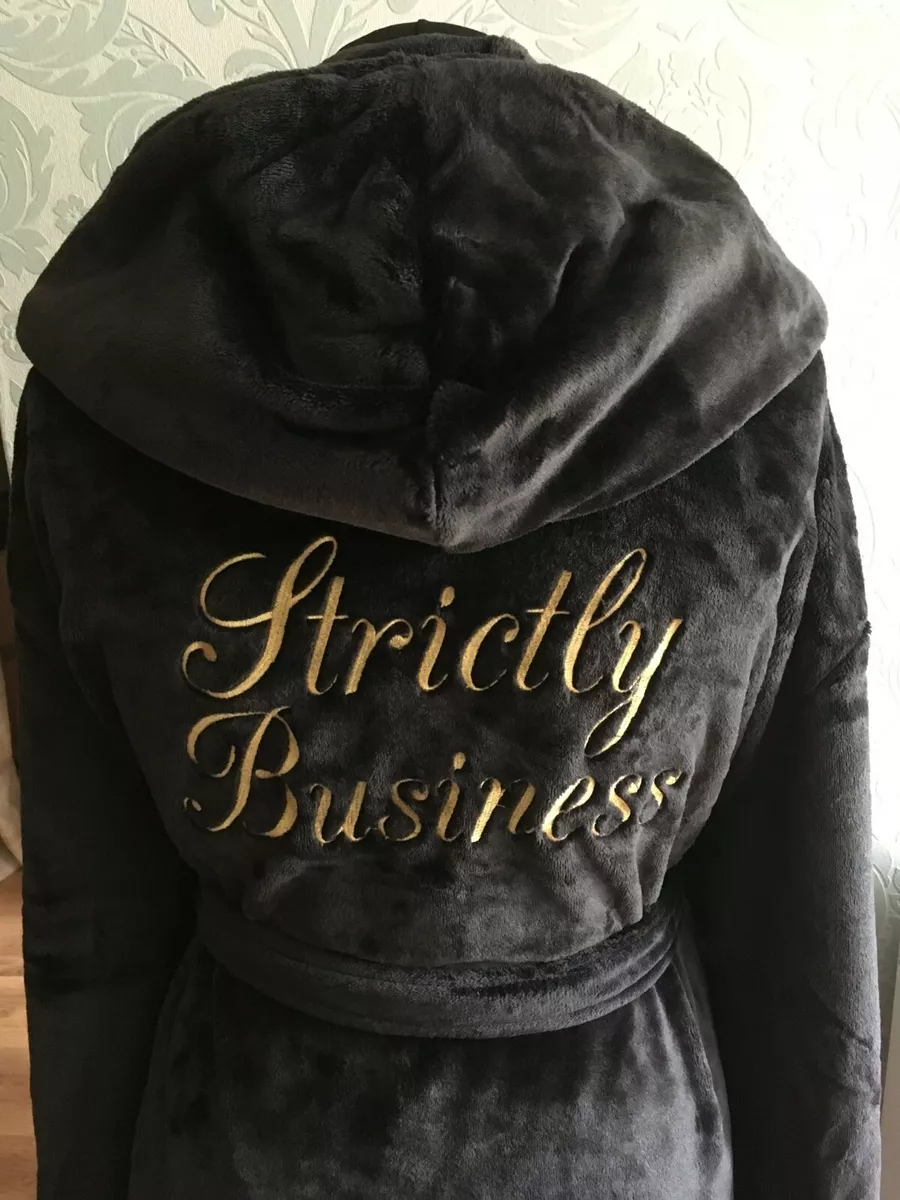 Mens Personalised Embroidered Hooded Dressing Gown | eBay