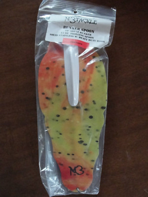 M3Tackle Trolling Bunker Spoon 10''  Firetiger 13 oz Fishing Lure Striped Bass