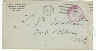 1902 New York, Commercial, Stamp Removed Before Receipt at New
