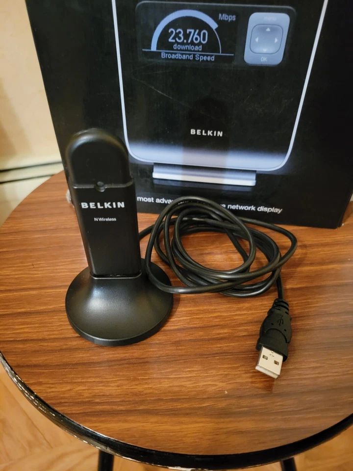BELKIN Bundle N1 Vision Wireless Router #F5D8232-4 & N Wireless USB Adapter. - Image 2 of 4