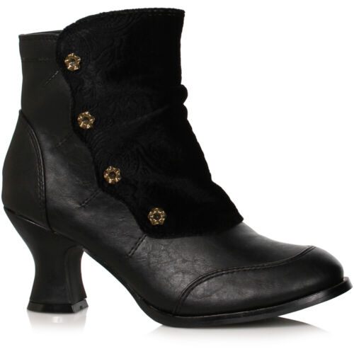 Ellie 2" Heel Victorian Bootie Adult Women Shoes Boots Halloween 253/Viola - Picture 1 of 4
