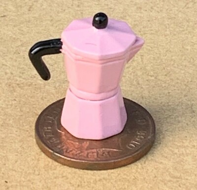 3 Stück Rosa Italienischer Stil Kaffeemaschine Tumdee Maßstab 1:12 Puppenstube Küche 