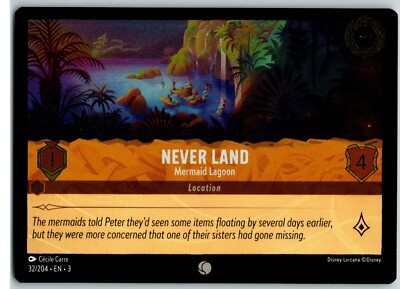 #32 Never Land - Mermaid Lagoon - Common COLD FOIL 2024 Disney Lorcana Inklands