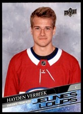 2020-21 UPPER DECK EXTENDED JEUNES LOUPS HAYDEN VERBEEK ROOKIE MONTREAL