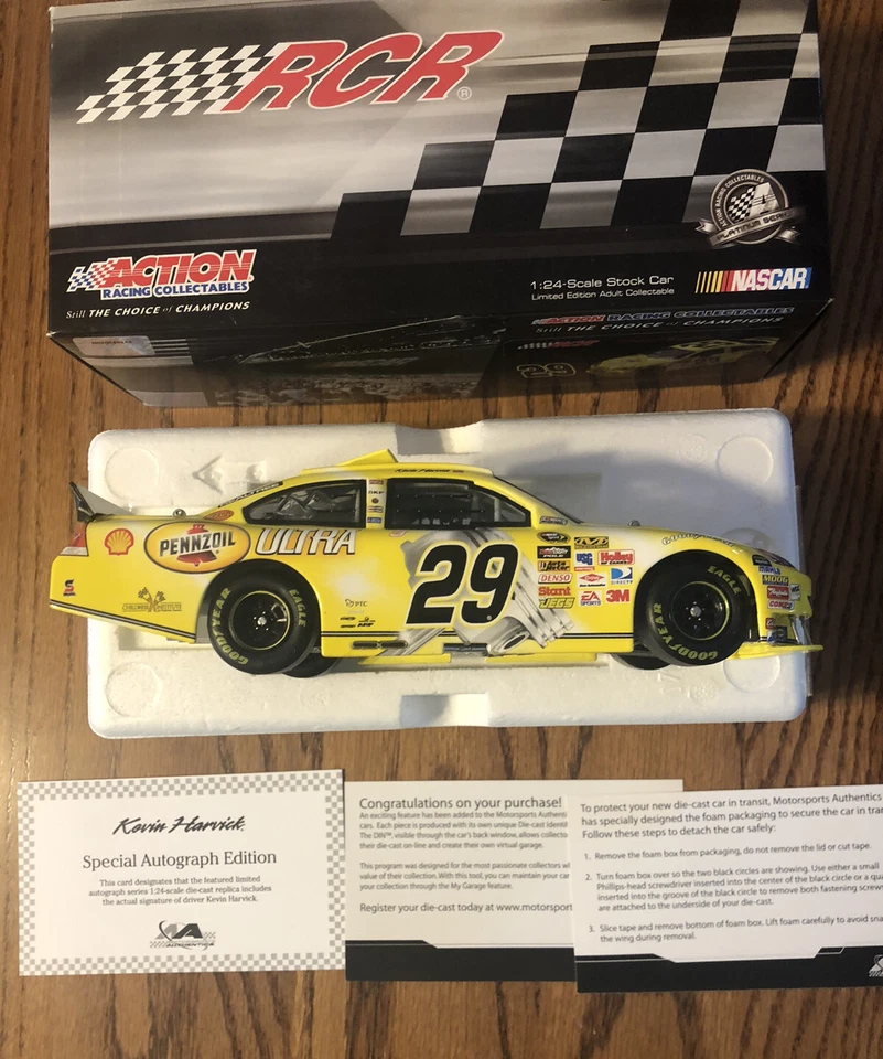 Acción Kevin Harvick #29 Pennzpil Ultra Autografiado 2010 Impala Escala 1:24 1/710 Foto 2 de 4