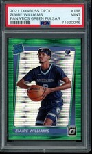 2021-22 Panini Donruss Optic #198 Ziaire Williams Fanatics Green Pulsar PSA 9 RC