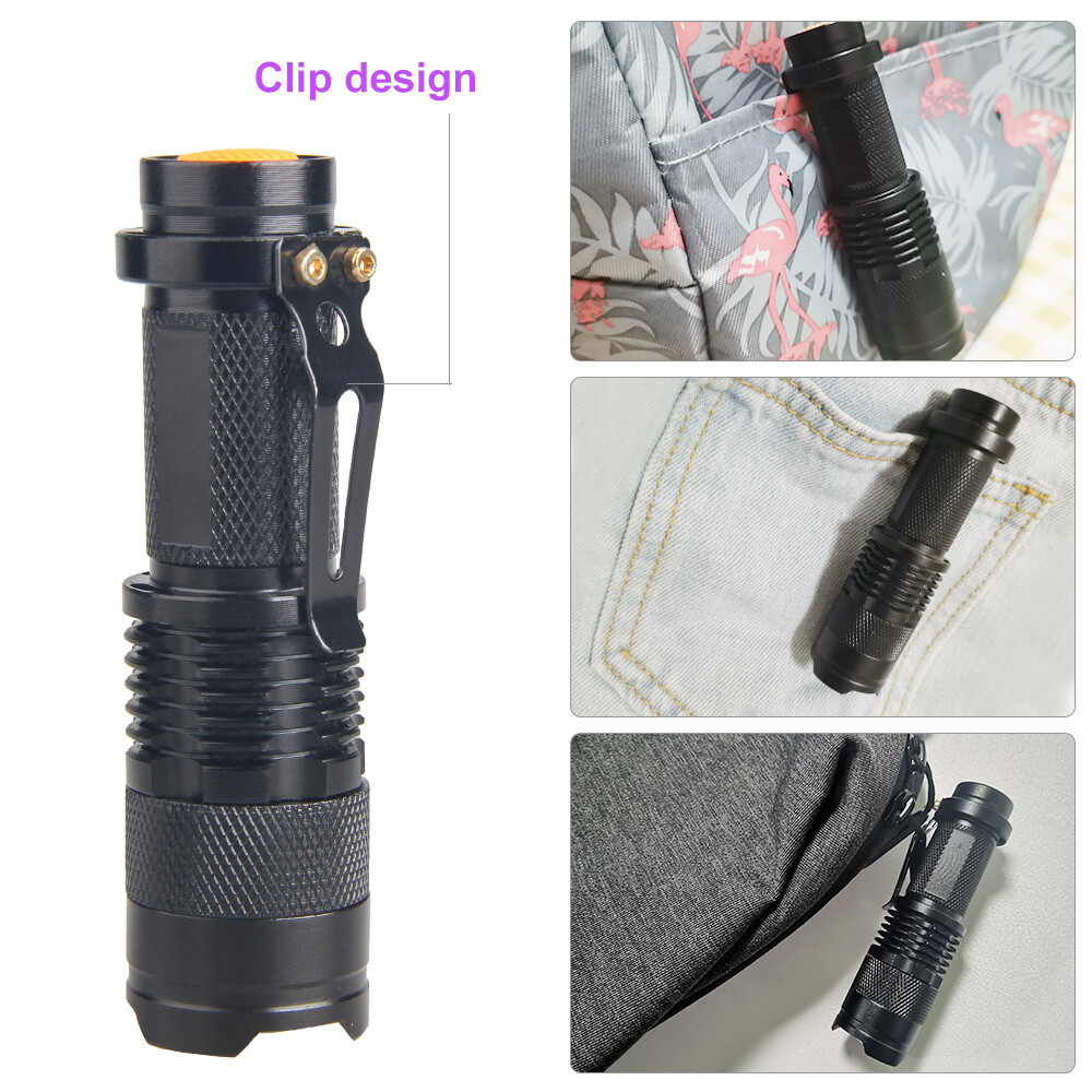 Police 90000Lm Mini LED Super Bright Zoom Flashlight Powerful Camping Lamp Torch - Picture 6 of 10