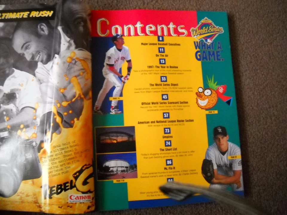 1997 WORLD SERIES GAME PROGRAM FLORIDA MARLINS & THE CLEVELAND INDIANS - Image 2 of 4