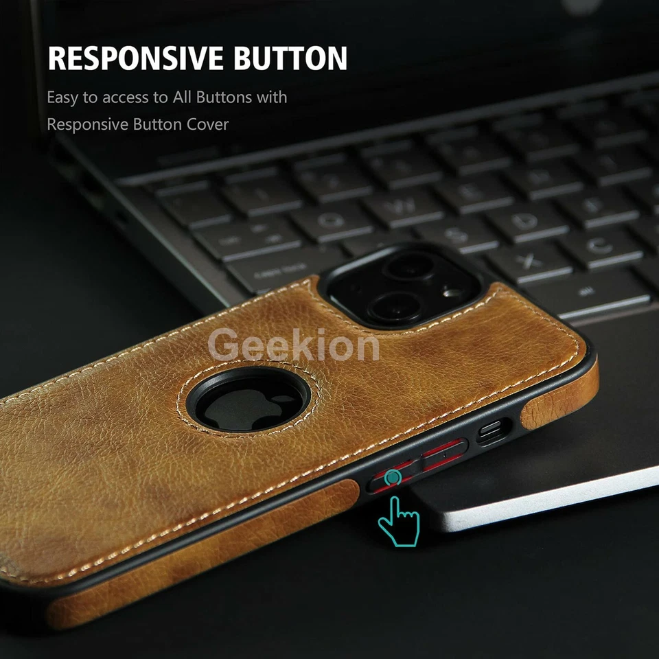 For Apple iPhone 17 16e 15 14 Plus 13 12 11 Pro X Max Case Leather Shockproof - Image 4 of 4