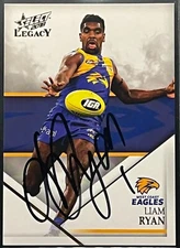 Signed Liam Ryan West Coast Eagles Autograph on 2018 Select Legacy Card