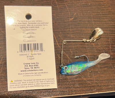 2'' CREME SPOILER SHAD minnow SPINNER BAIT*KILLER ON CRAPPIE BLUEGIL 4.50 & .0SnH