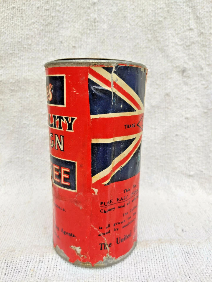 1920s Vintage The United Coffee Stanes Red Ensign coffee Adv Tin Box Rare TB359 - Image 4 of 4