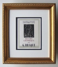 Ravishing BRAQUE Gallery Maeght Exhibition Poster "Majestic Night" Framed COA 