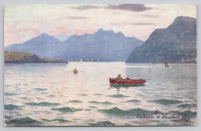 Tuck's Isle of Arran Lamlash Bay Vintage Linen Postcard
