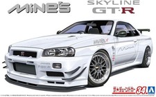 2002 Nissan Skyline GT-R R34 BNR34 Mines 1:24 Model Kit Bausatz Aoshima 059869
