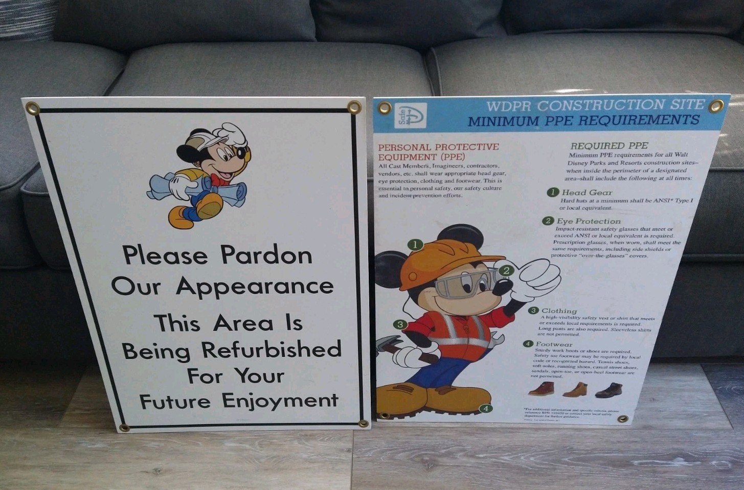 Disney World Big Thunder Mountain Cast Member Backstage Area Orignal Sign Prop