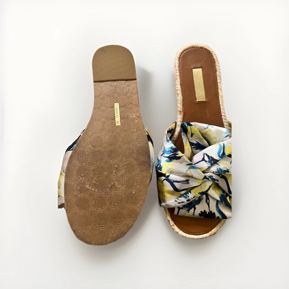 Sandalia Louise Et Cie Floral Satén Twist Bow Slides Garceta Talla 6M Foto 4 de 4