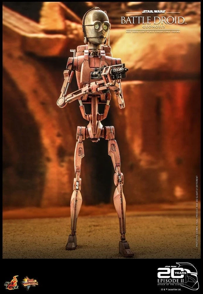 Battle Droid (Geonosis) Star Wars el ataque de los clones HOT TOYS - Imagen 3 de 4