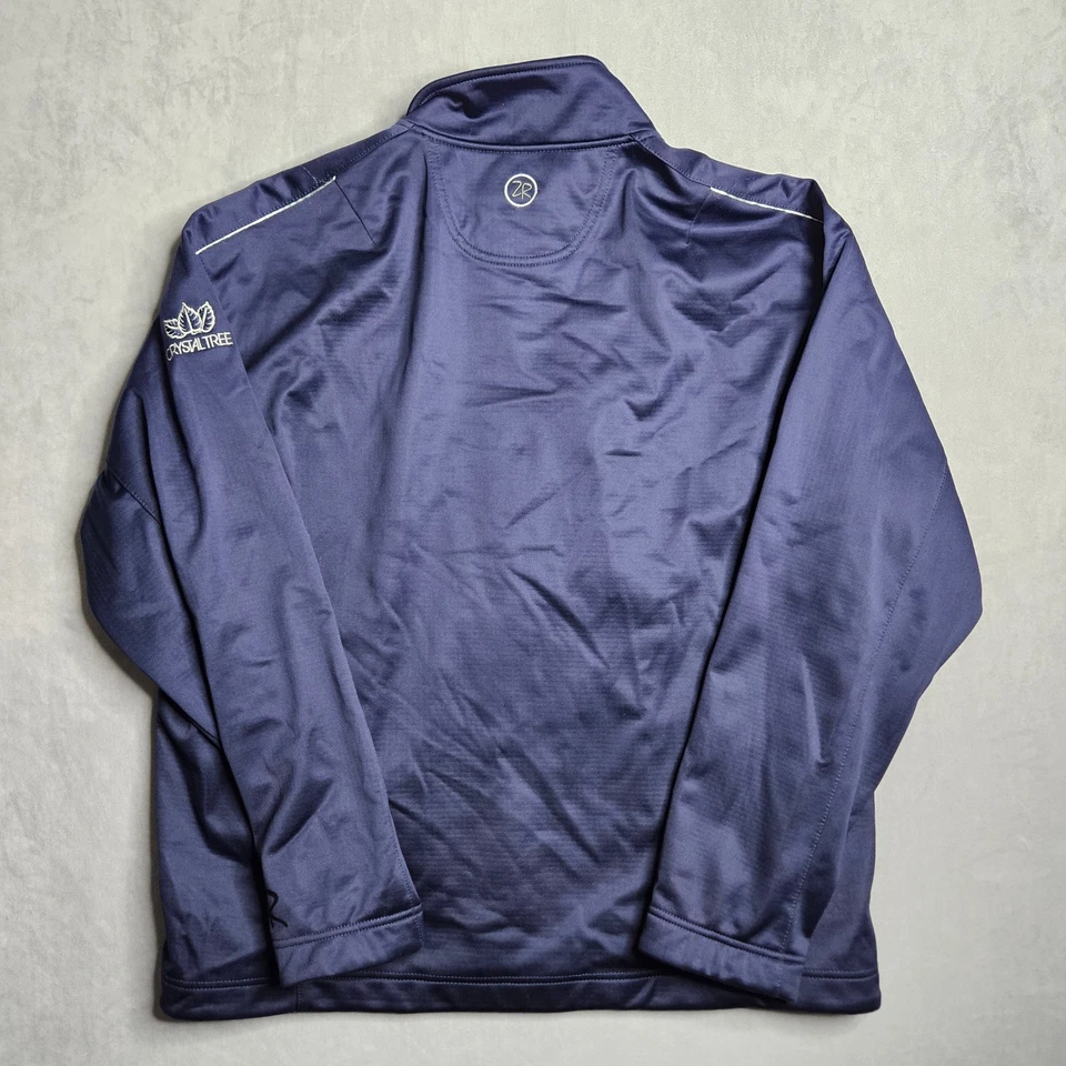 Zero Restriction Tour Series Jacket Mens Large Blue Full Zip Crystal Tree GC - Image 2 of 4