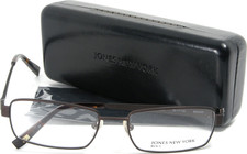 Jones New York J340 Matte Brown Metal Eyeglasses Glasses Frame 53-17-135 NEW