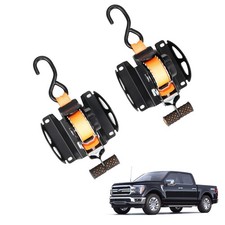 2PCS Retractable Truck Bed Tie Downs for Ford F150 1.5 Ton Capacity, Tool-Fre...