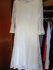Joanne Hope Ivory Lace Overlay Dress Sz Uk 12