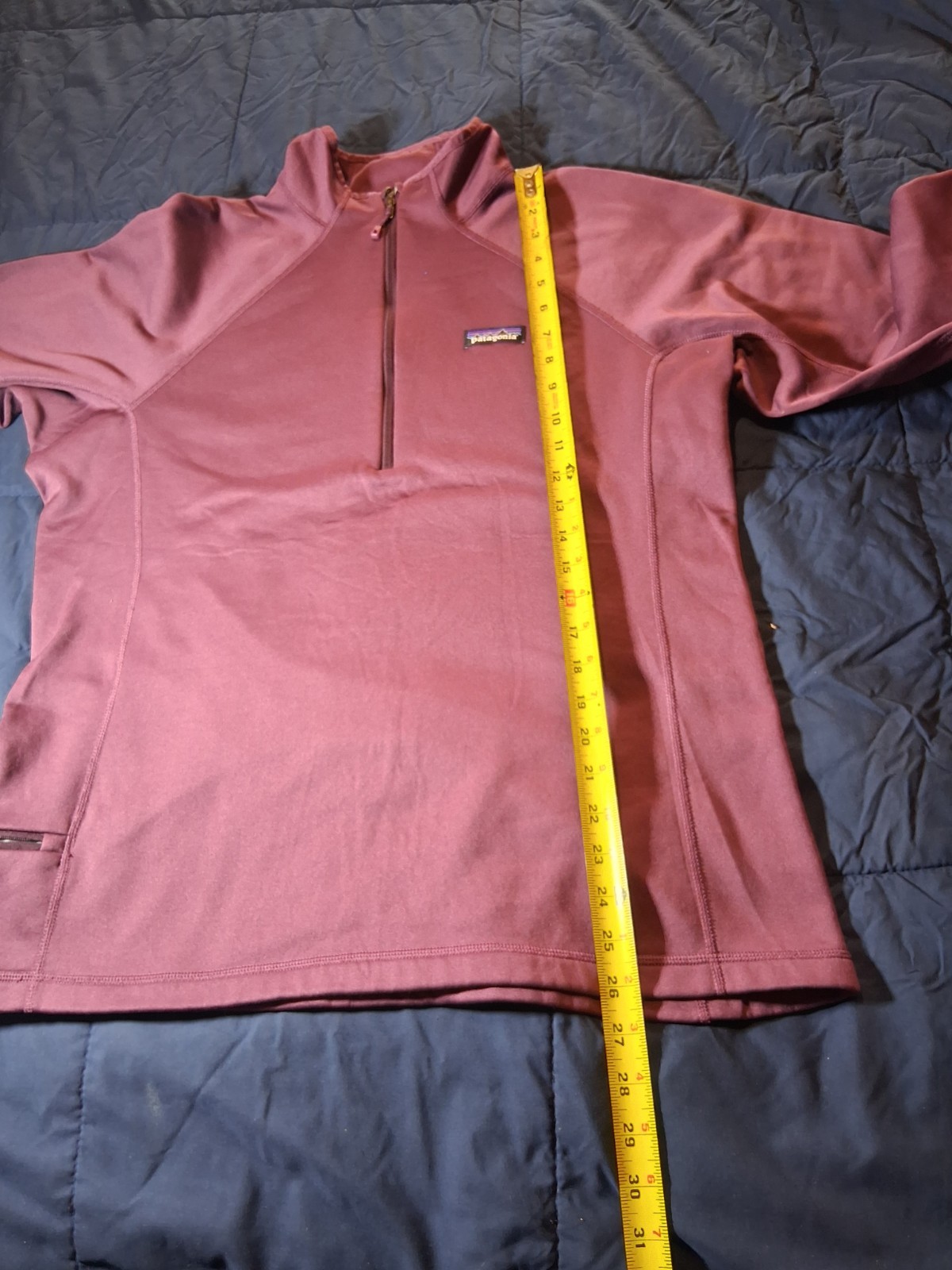 Patagonia Crosstrek 1/4 zip Pullover Womens XL Long Sleeve Running Burgundy  thumbnail 4