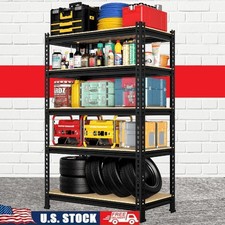 Heavy Duty 5 Tier Metal Storage Shelves Adjustable Garage Utility Rack New