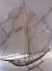 Curtis Jere 1970s Large Abstract MCM Metal Sailboat Ship Sculpture 36"x32"x5.75" — photo 2