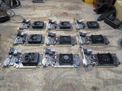 LOT OF 9 EVGA GeForce GT610  1GB DDR3 Graphic Card VCGGT610XPB HDMI VGA DVI