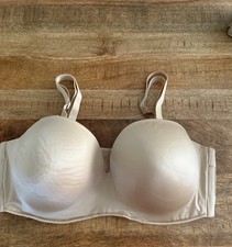Cacique Intimates Strapless Bra 44F Nude Beige Convertible Underwire Smooth Cups