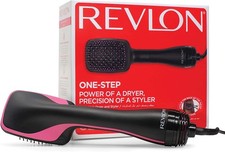 Revlon Hair Dryer & Styler Paddle Brush Ionic 2in1 Blow Dry Volumiser White